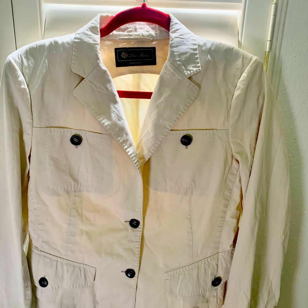 Designer Loro Piana Light Weight Silk & Cotton Jacket Size eu46 us12